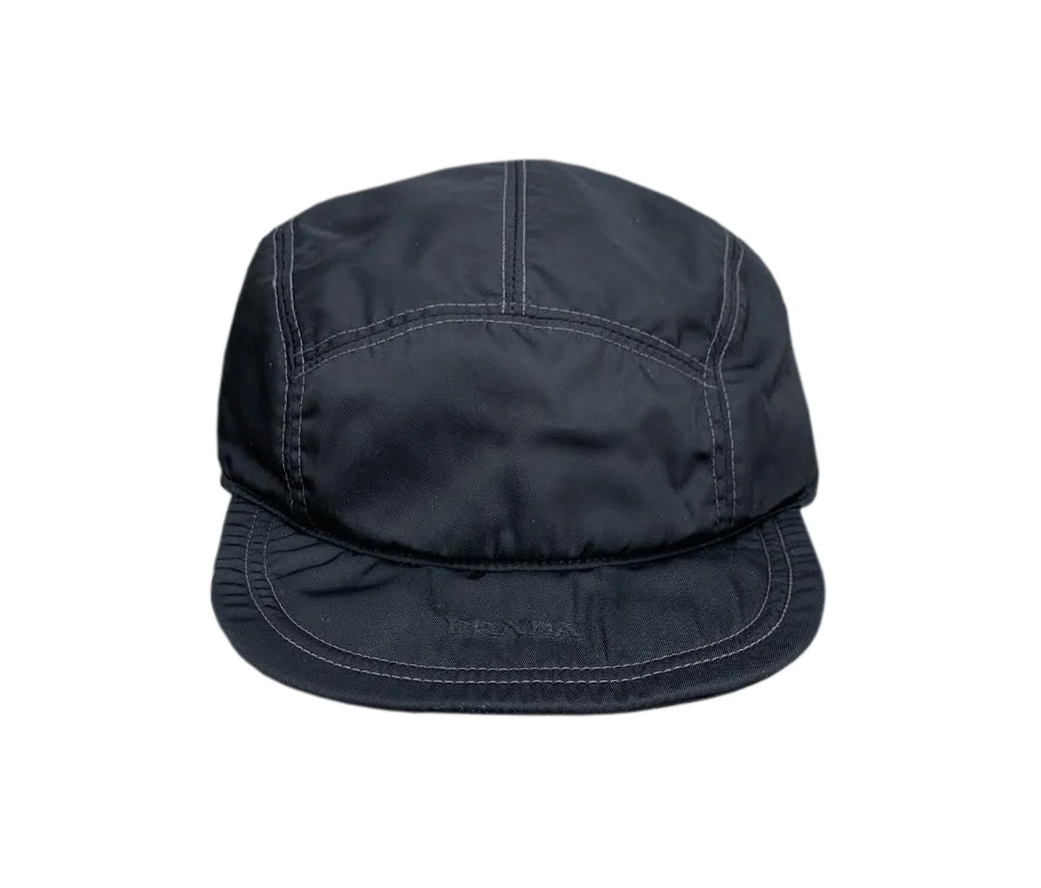 PRADA ブラック サテンキャップ Black Re-nylon Baseball Cap | PRADA
